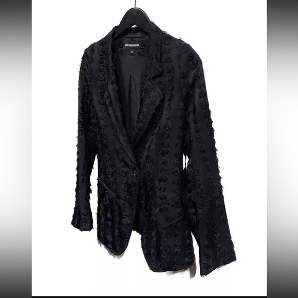 ANN DEMEULEMEESTER black polka dot blazer xs - Picture 2 of 8